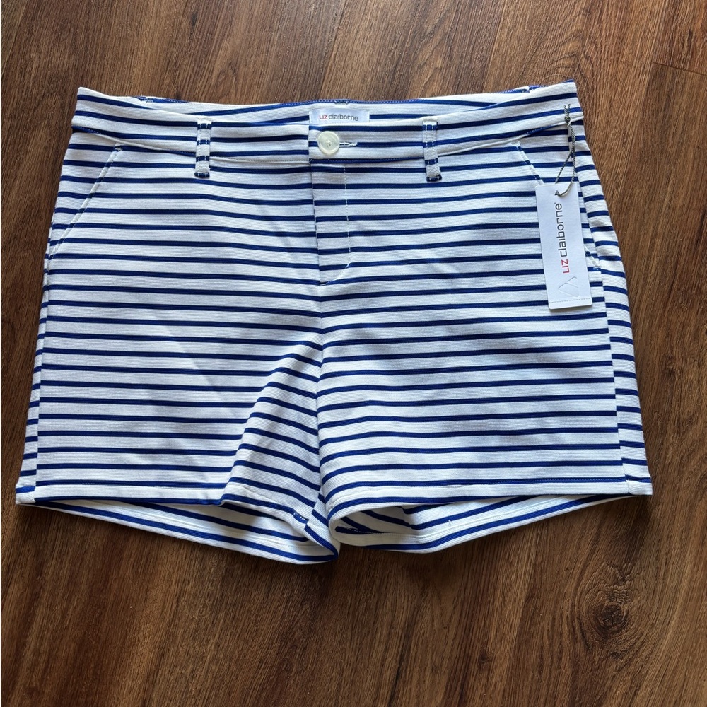 Liz Claiborne Women's Blue Striped Shorts